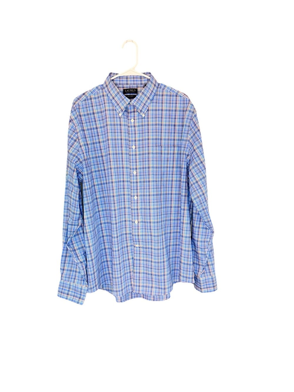 Lauren Ralph Lauren Black Label Preppy/Stretch Fit Oeko-Tex Plaid Men’s Shirt XL